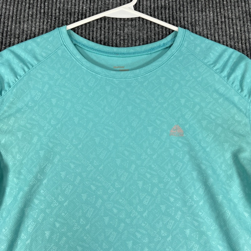 Nike ACG Shirt Womens Medium Blue Long Sleeve Fit Dry Workout Activewear Casual